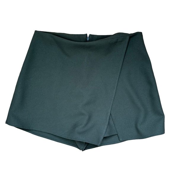 The impeccable Pig Womens Slit Skort Large L Green High Rise Stretch - Picture 1 of 6